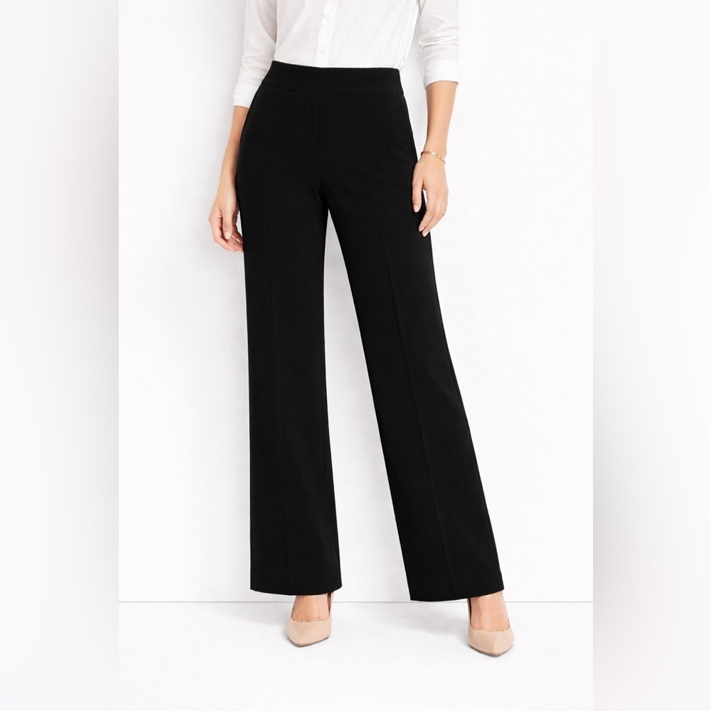Ann Taylor Black Tailored Trouser Size 6 32x32 Fully Lined Career Black Pant